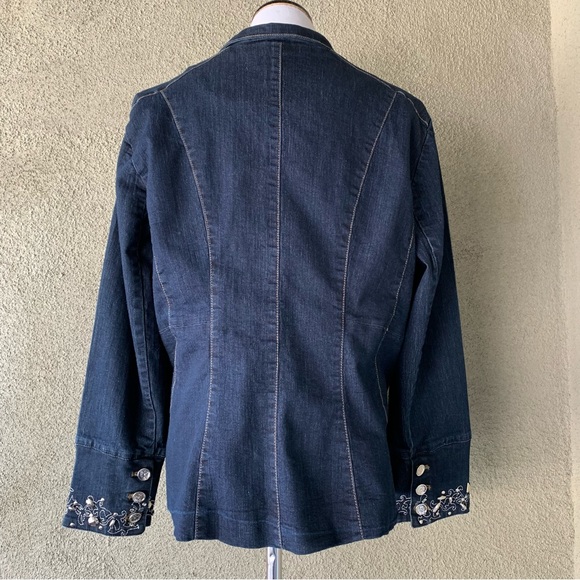 “Loom Loom Jeans” Dark Wash Denim Jean Jacket size 18W - Picture 3 of 12